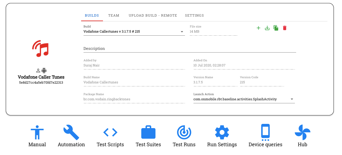 Project Dashboard Interface
